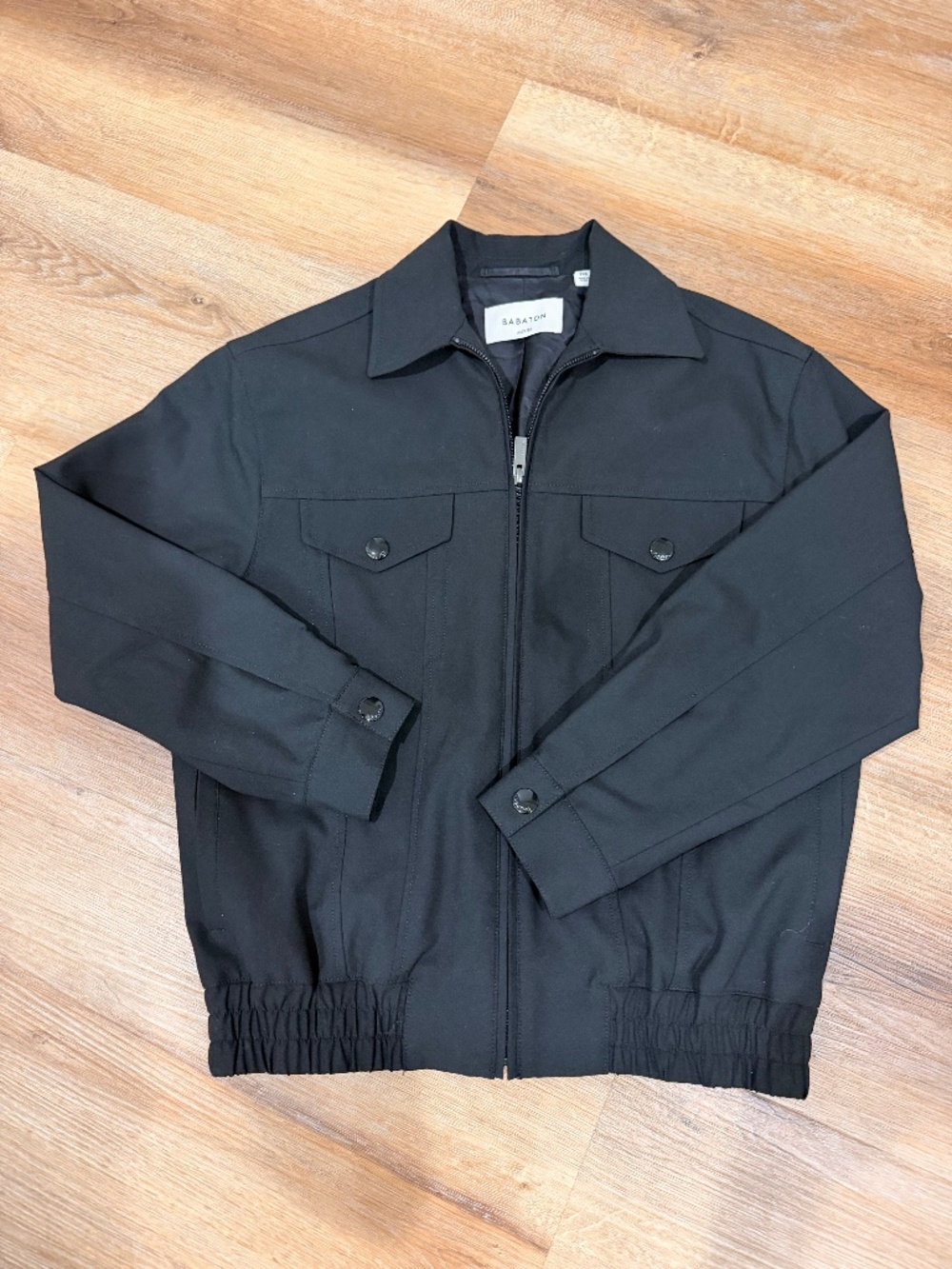 Babaton by Aritzia Black Cropped Softly Structured Utility Zip Jacket 2XS